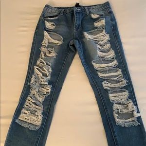 Destressed Jeans
